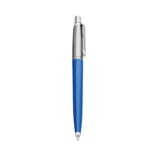 Picture of Jotter Ballpoint Pen, Retractable, Medium 0.7 mm, Blue Ink, Royal Blue/Chrome Barrel