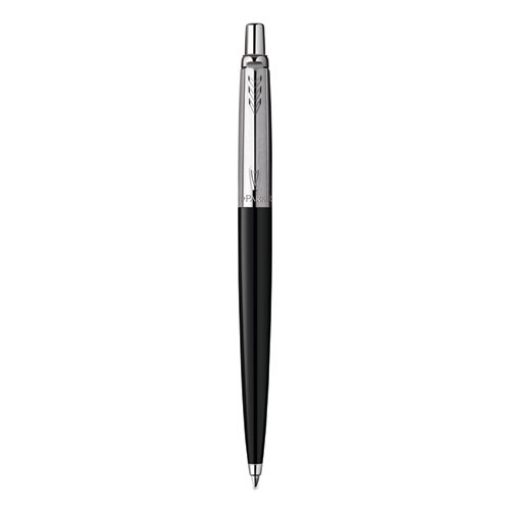 Picture of Jotter Ballpoint Pen, Retractable, Medium 0.7 mm, Blue Ink, Black/Chrome Barrel