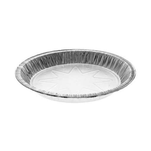 Picture of Round Aluminum Carryout Containers, 10" Diameter X 1.09"h, Silver, 400/carton