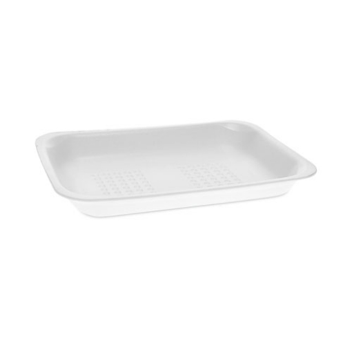 Picture of Meat Tray, #2, 8.38 x 5.88 x 1.21, White, Foam, 500/Carton