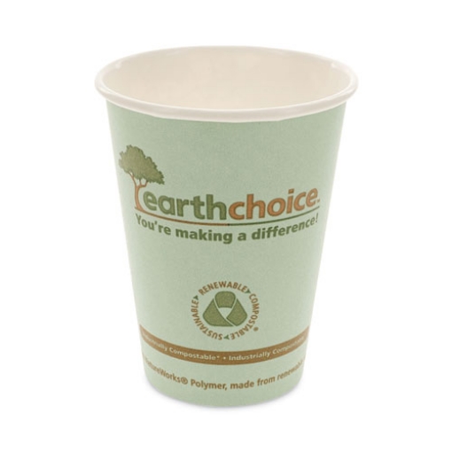 Picture of EarthChoice Compostable Paper Cup, 12 oz, Teal, 1,000/Carton