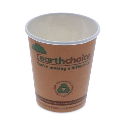 Picture of EarthChoice Compostable Paper Cup,, 8 oz, Orange, 1,000/Carton