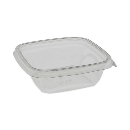 Picture of EarthChoice Square Recycled Bowl, 12 oz, 5 x 5 x 1.63, Clear, Plastic, 504/Carton