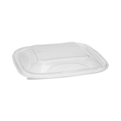 Picture of EarthChoice Recycled PET Container Lid, For 24-32 oz Container Bases, 7.38 x 7.38 x 0.82, Clear, Plastic, 300/Carton