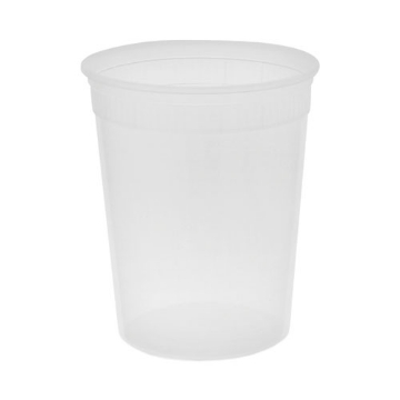 Picture of Newspring DELItainer Microwavable Container, 32 oz, 4.55 x 4.55 x 5.55, Natural, Plastic, 480/Carton