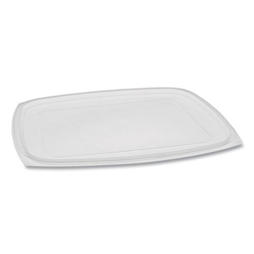 Picture of Showcase Deli Container Lid, Flat Lid For 3-Compartment 48/64 oz Containers, 9 x 7.38 x 0.19, Clear, Plastic, 220/Carton