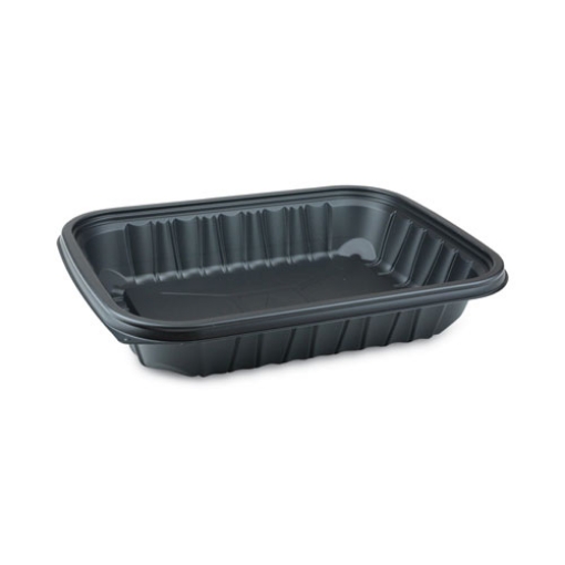 Picture of EarthChoice Entree2Go Takeout Container, 64 oz, 11.75 x 8.75 x 2.13, Black, Plastic, 200/Carton