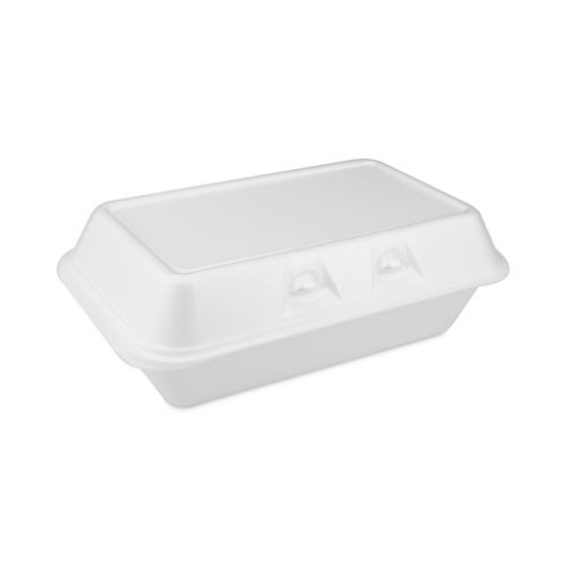 Picture of SmartLock Foam Hinged Lid Container, Medium, 8.75 x 5.5 x 3, White, 220/Carton