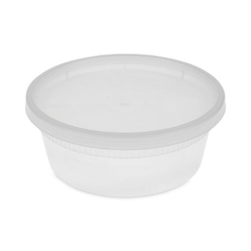 Picture of Newspring DELItainer Microwavable Container, 8 oz, 1.13 x 2.8 x 1.33, Clear, Plastic, 240/Carton