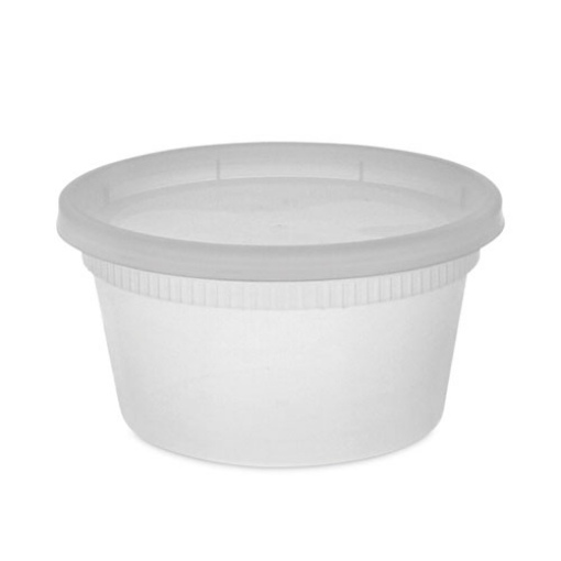 Picture of Newspring DELItainer Microwavable Container, 12 oz, 4.55 x 2.45 x 2.45, Clear, Plastic, 240/Carton