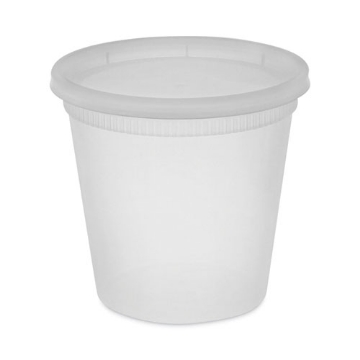 Picture of Newspring DELItainer Microwavable Container, 24 oz, 4.55 x 4.55 x 4.35, Clear, Plastic, 240/Carton