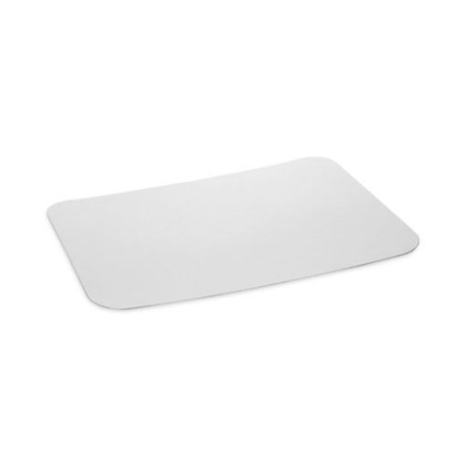 Picture of Aluminum Take-Out Container Lid, Loaf Pan Lid, 8.4 x 5.9, White/Aluminum, 400/Carton