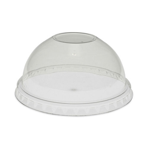 Picture of EarthChoice Strawless RPET Lid, Dome Lid, Fits 9 oz to 20 oz "A" Cups, Clear, 900/Carton