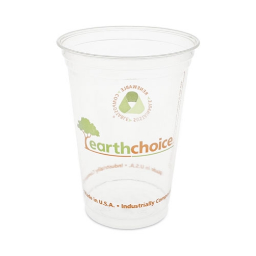 Picture of EarthChoice Compostable Cold Cup, 20 oz, Clear/Printed, 600/Carton