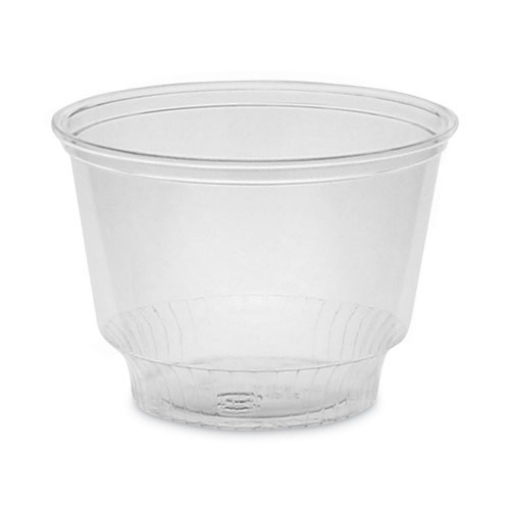 Picture of EarthChoice Recycled Clear Plastic Sundae Dish, 8 oz, 4" dia x 3"h, Clear, 60/Bag, 15 Bags/Carton