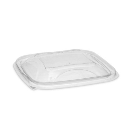 Picture of EarthChoice Recycled PET Container Lid, For 8/12/16 oz Container Bases, 5.5 x 5.5 x 0.38, Clear, Plastic, 504/Carton