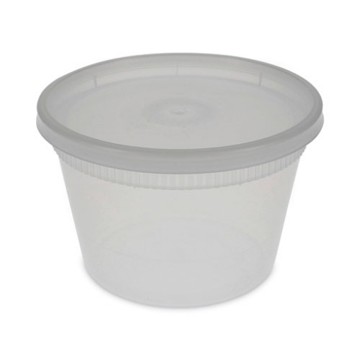 Picture of Newspring DELItainer Microwavable Container, 16 oz, 2 x 2 x 2, Clear, Plastic, 240/Carton