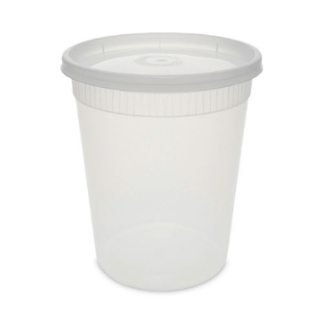 Picture of Newspring DELItainer Microwavable Container, 32 oz, 4 .55 Diameter x 5.55 h, Clear, Plastic, 240/Carton