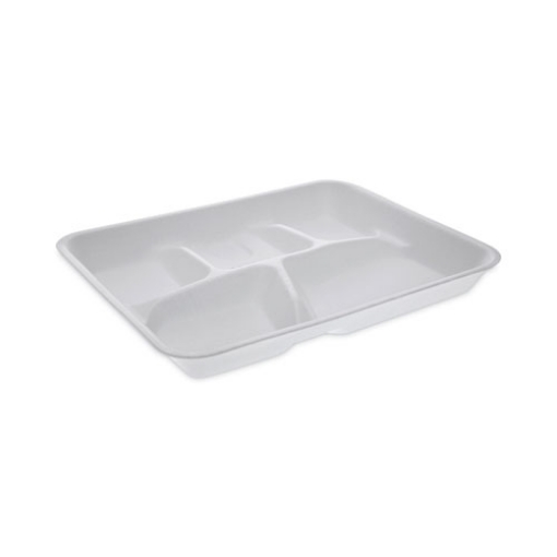 Picture of Foam School Trays, 5-Compartment, 8.25 x 10.5 x 1,  White, 500/Carton