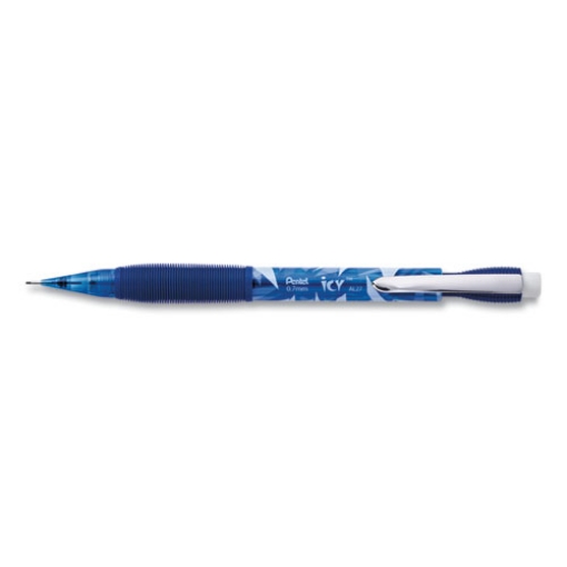 Picture of Icy Mechanical Pencil, 0.7 mm, HB (#2), Black Lead, Transparent Blue Barrel, Dozen