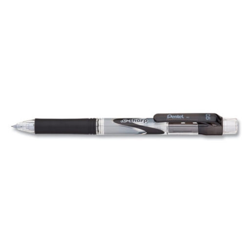 Picture of .e-Sharp Mechanical Pencil, 0.5 mm, HB (#2), Black Lead, Black Barrel, Dozen