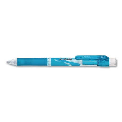 Picture of .e-Sharp Mechanical Pencil, 0.5 mm, HB (#2), Black Lead, Sky Blue Barrel, Dozen