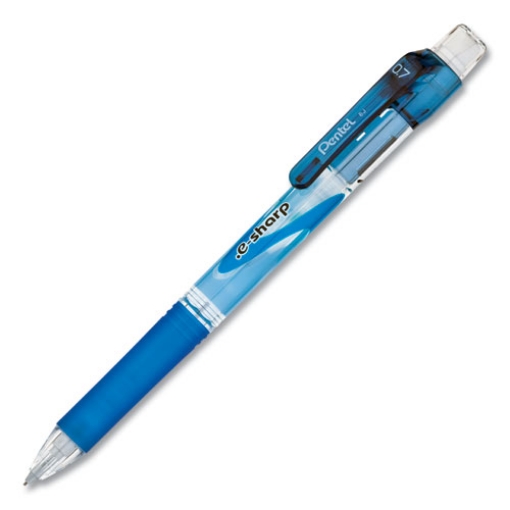 Picture of .e-Sharp Mechanical Pencil, 0.7 mm, HB (#2), Black Lead, Blue Barrel, Dozen