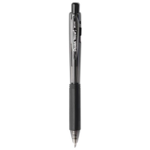 Picture of WOW! Ballpoint Pen, Retractable, Medium 1 mm, Black Ink, Smoke/Black Barrel, Dozen