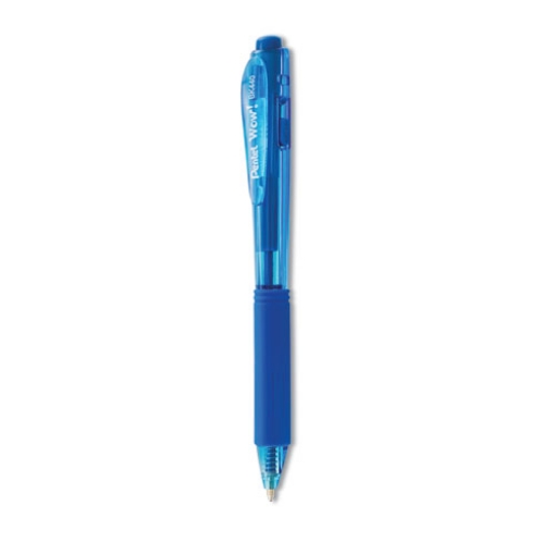 Picture of WOW! Ballpoint Pen, Retractable, Medium 1 mm, Blue Ink, Translucent Blue/Blue Barrel, Dozen