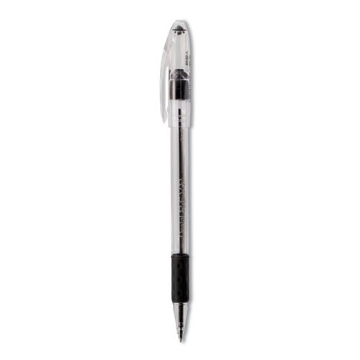 Picture of R.s.v.p. Ballpoint Pen, Stick, Fine 0.7 Mm, Black Ink, Clear/black Barrel, Dozen