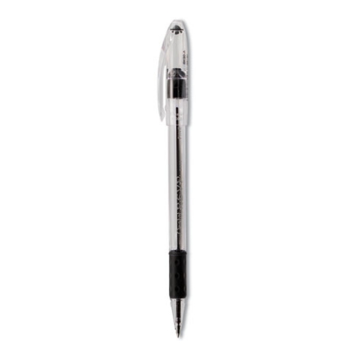 Picture of R.s.v.p. Ballpoint Pen, Stick, Fine 0.7 Mm, Black Ink, Clear/black Barrel, Dozen