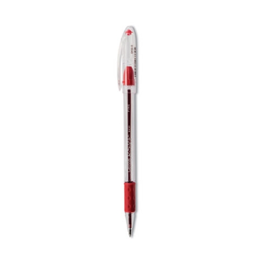 Picture of R.s.v.p. Ballpoint Pen, Stick, Fine 0.7 Mm, Red Ink, Clear/red Barrel, Dozen