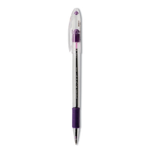 Picture of R.s.v.p. Ballpoint Pen, Stick, Fine 0.7 Mm, Violet Ink, Clear/violet Barrel, Dozen