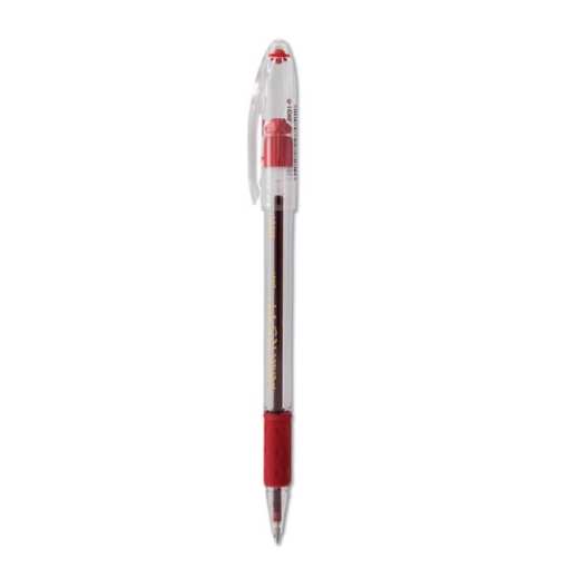 Picture of R.s.v.p. Ballpoint Pen, Stick, Medium 1 Mm, Red Ink, Clear/red Barrel, Dozen