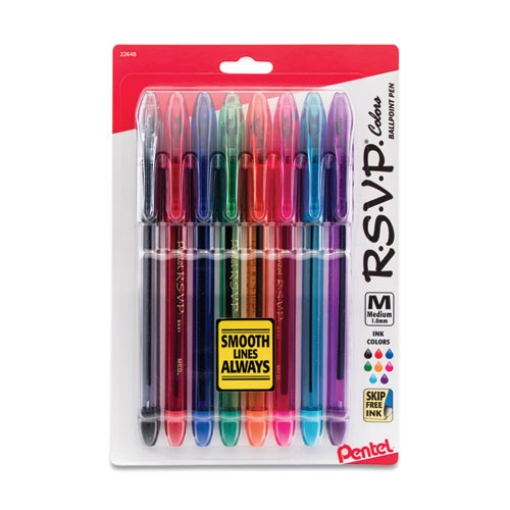 Picture of R.s.v.p. Ballpoint Pen, Stick, Medium 1 Mm, Assorted Ink And Barrel Colors, 8/pack