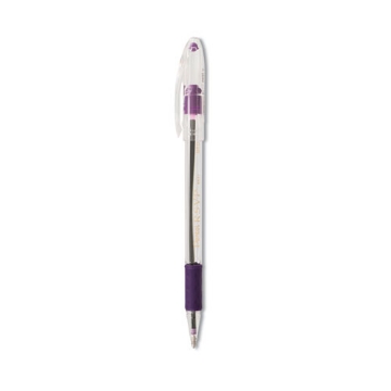 Picture of R.s.v.p. Ballpoint Pen, Stick, Medium 1 Mm, Violet Ink, Clear/violet Barrel, Dozen