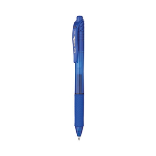 Picture of EnerGel-X Gel Pen, Retractable, Medium 0.7 mm, Blue Ink, Translucent Blue/Blue Barrel, Dozen