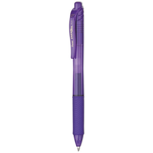 Picture of EnerGel-X Gel Pen, Retractable, Medium 0.7 mm, Violet Ink, Translucent Violet/Violet Barrel, Dozen