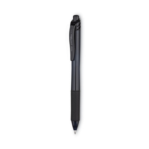 Picture of EnerGel-X Gel Pen, Retractable, Bold 1 mm, Black Ink, Smoke/Black Barrel, Dozen