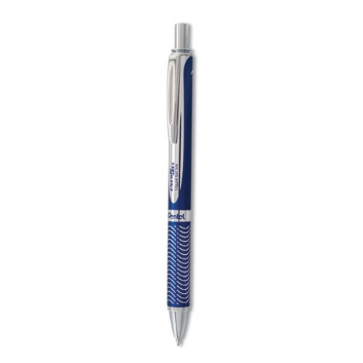 Picture of Energel Alloy Rt Gel Pen, Retractable, Medium 0.7 Mm, Black Ink, Blue Barrel