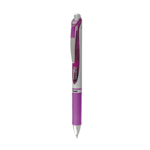 Picture of Energel Rtx Gel Pen, Retractable, Medium 0.7 Mm, Violet Ink, Violet/gray Barrel