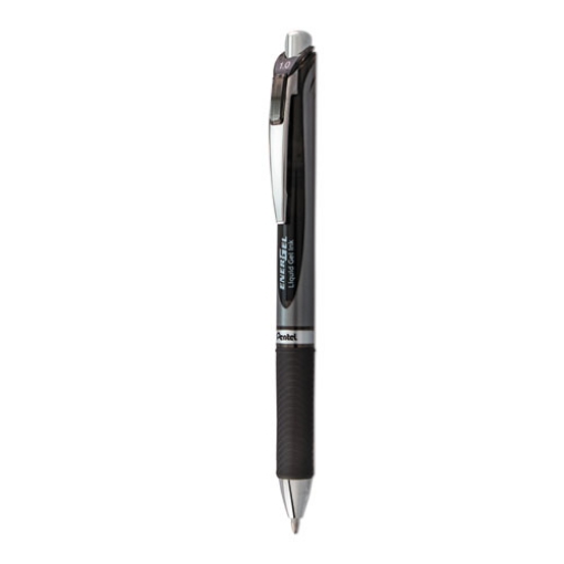 Picture of Energel Rtx Gel Pen, Retractable, Bold 1 Mm, Black Ink, Black/gray Barrel