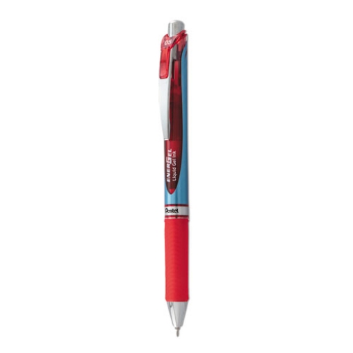 Picture of EnerGel RTX Gel Pen, Retractable, Fine 0.5 mm Needle Tip, Red Ink, Red/Blue Barrel