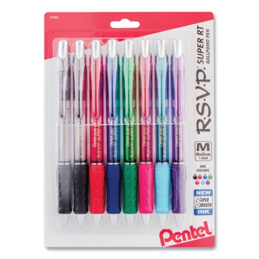 Picture of R.s.v.p. Super Rt Ballpoint Pen, Retractable, Medium 1 Mm, Assorted Ink And Barrel Colors, 8/pack