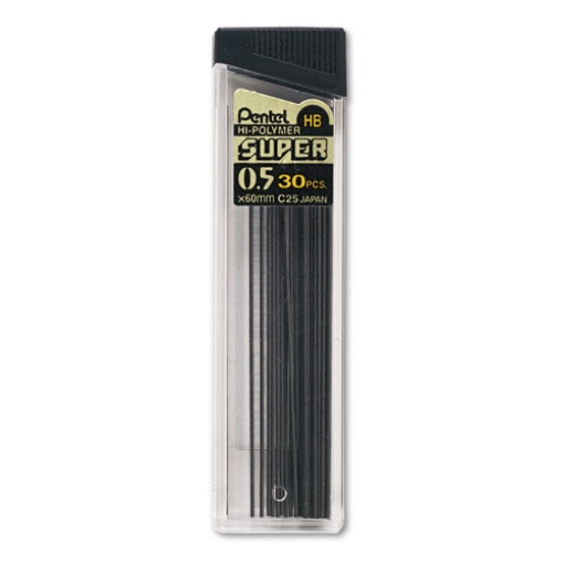 Picture of Super Hi-Polymer Lead Refills, 0.5 Mm, Hb, Black, 30/tube