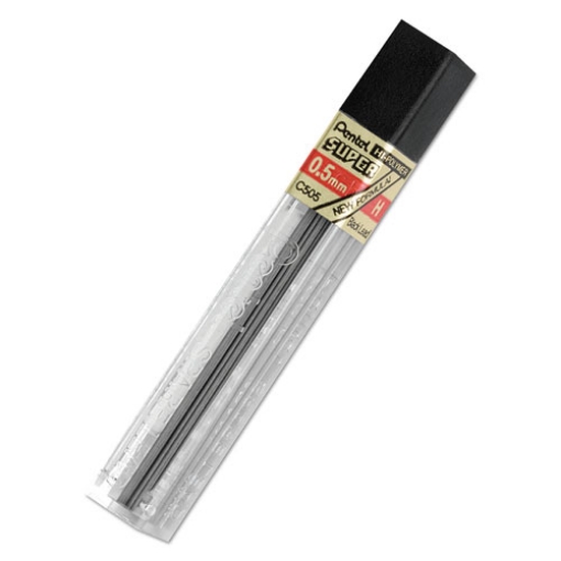 Picture of Super Hi-Polymer Lead Refills, 0.5 Mm, H, Black, 12/tube