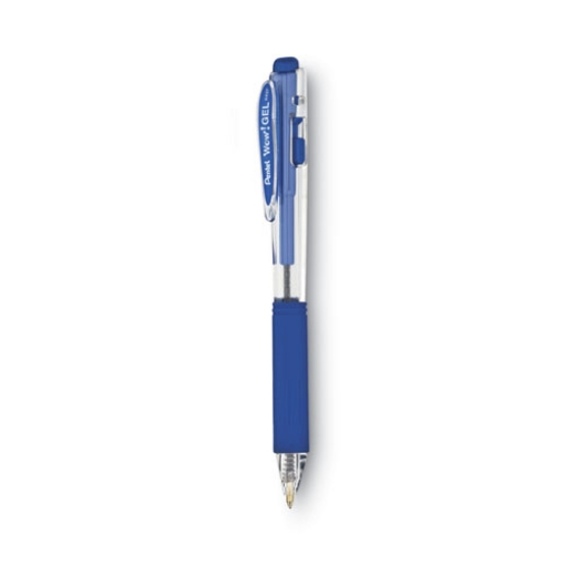 Picture of Wow! Gel Pen, Retractable, Medium 0.7 Mm, Blue Ink, Clear/blue Barrel, Dozen