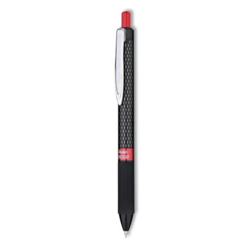 Picture of Oh! Gel Pen, Retractable, Medium 0.7 Mm, Red Ink, Black Barrel, Dozen