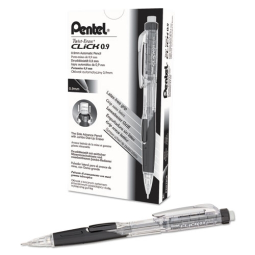 Picture of Twist-Erase CLICK Mechanical Pencil, 0.9 mm, HB (#2), Black Lead, Black Barrel