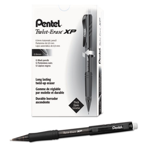 Picture of Twist-Erase EXPRESS Mechanical Pencil, 0.9 mm, HB (#2), Black Lead, Black Barrel, Dozen